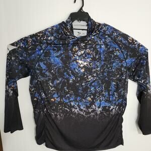 Rodeel Graphic Print LS Fishing Hiking Shirt With Hoodie And Face Gator 2XL